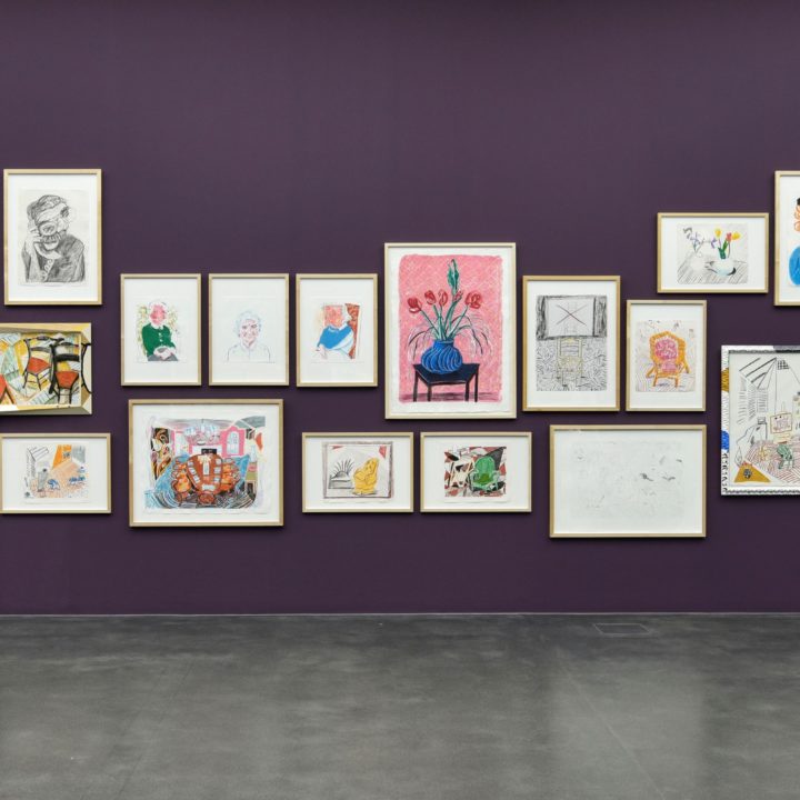 Exponate aus Raum 1 der Hockney-Ausstellung in Luzern (Bilder: Pressebilder Kunstmuseum Luzern)