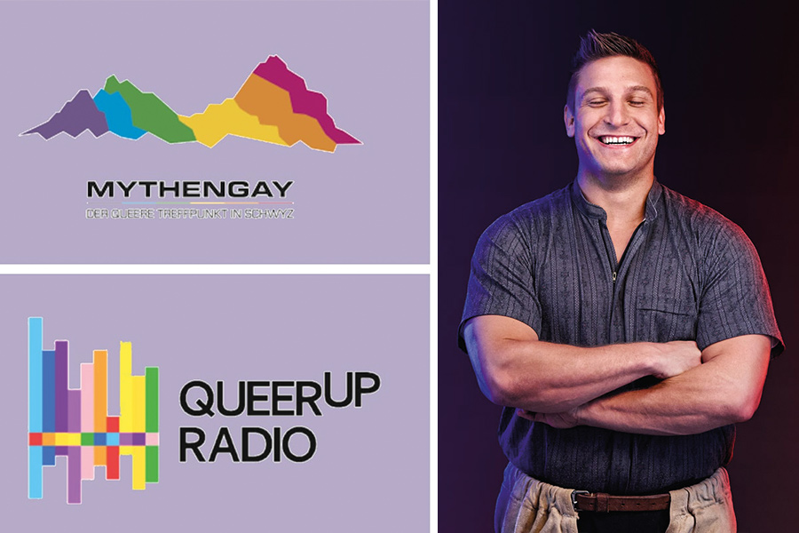 Les trois candidats pour le Prix Network 2023 (Photo: Mythengay; QueerUp Radio; EuroGames Bern/Pascal Triponez)