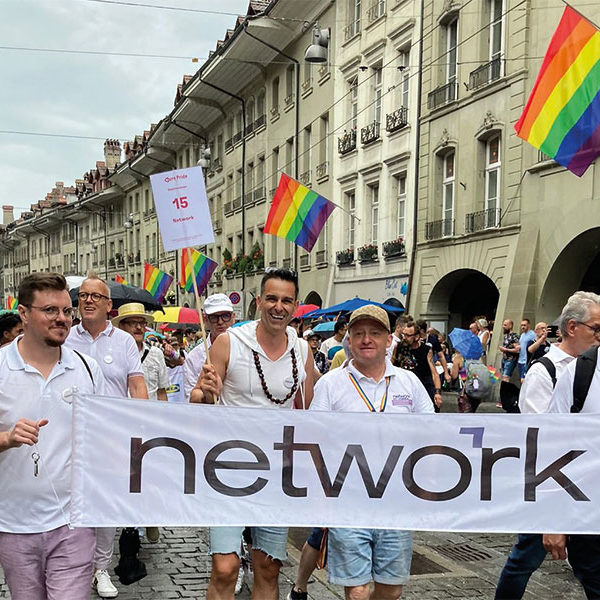 La délégation trempée de Network à la Bern Pride (Photo: Network Bern)