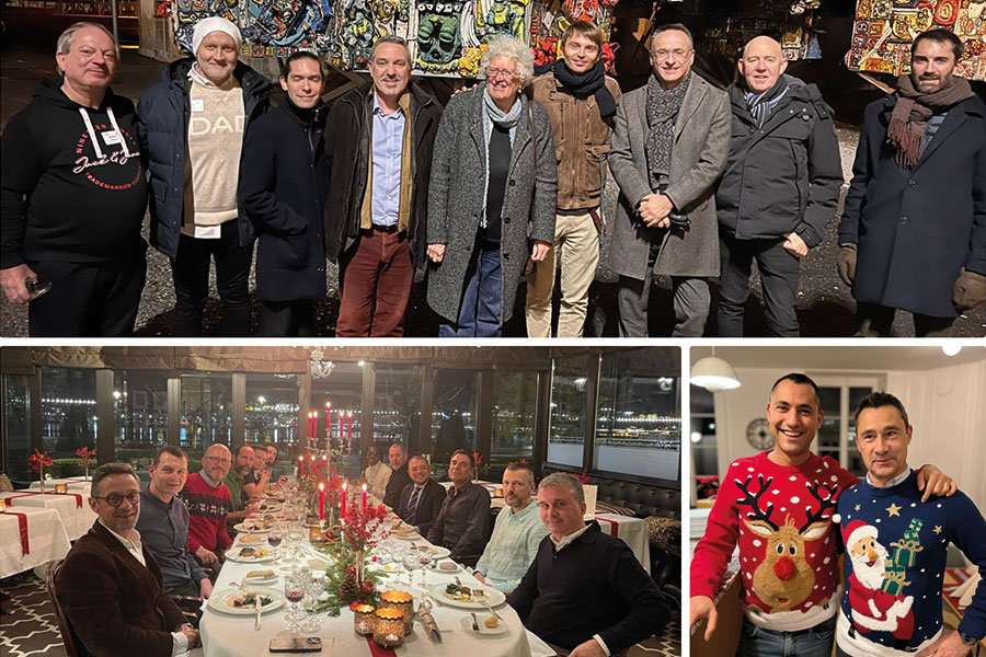 Le repas de Noël à Renens (en haut et en bas à droite) et à Genève (en bas à gauche) (Photo: Network Lausanne / Network Genève)
