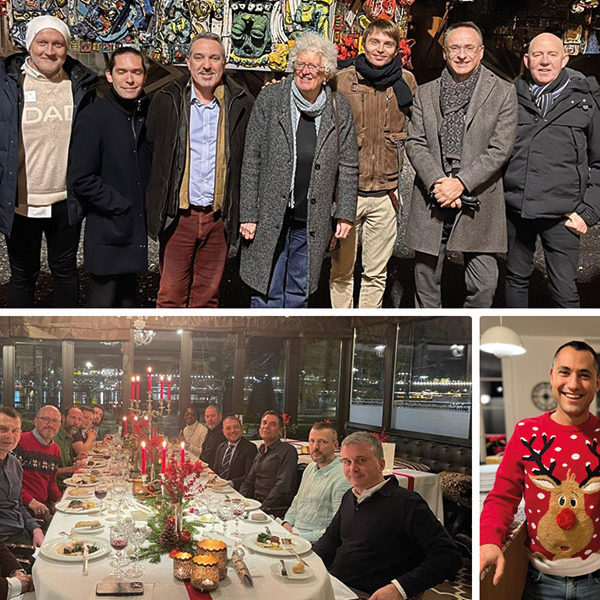 La cena di Natale di Renens (in alto e in basso a destra) e quella di Ginevra (in basso a sinistra) (foto: Network Losanna/Network Ginevra).