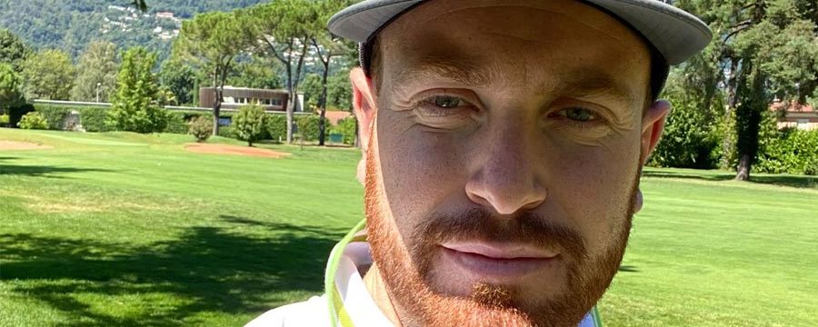 Andrea nel suo ambiente naturale: il campo da golf. (Fonte: Andrea Manoelli)