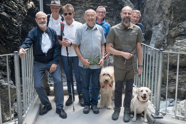 Le groupe de randonneurs de Marco Cantieni.