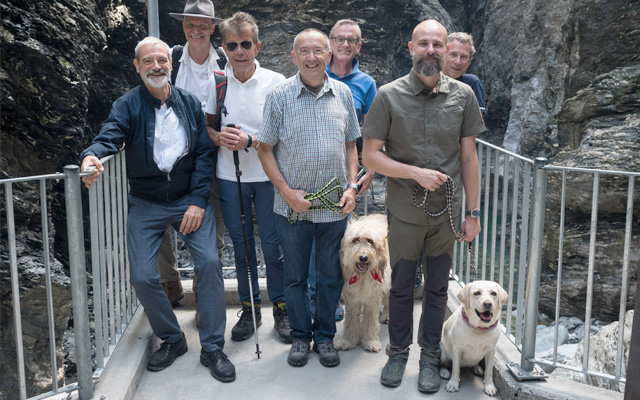 Le groupe de randonneurs de Marco Cantieni.