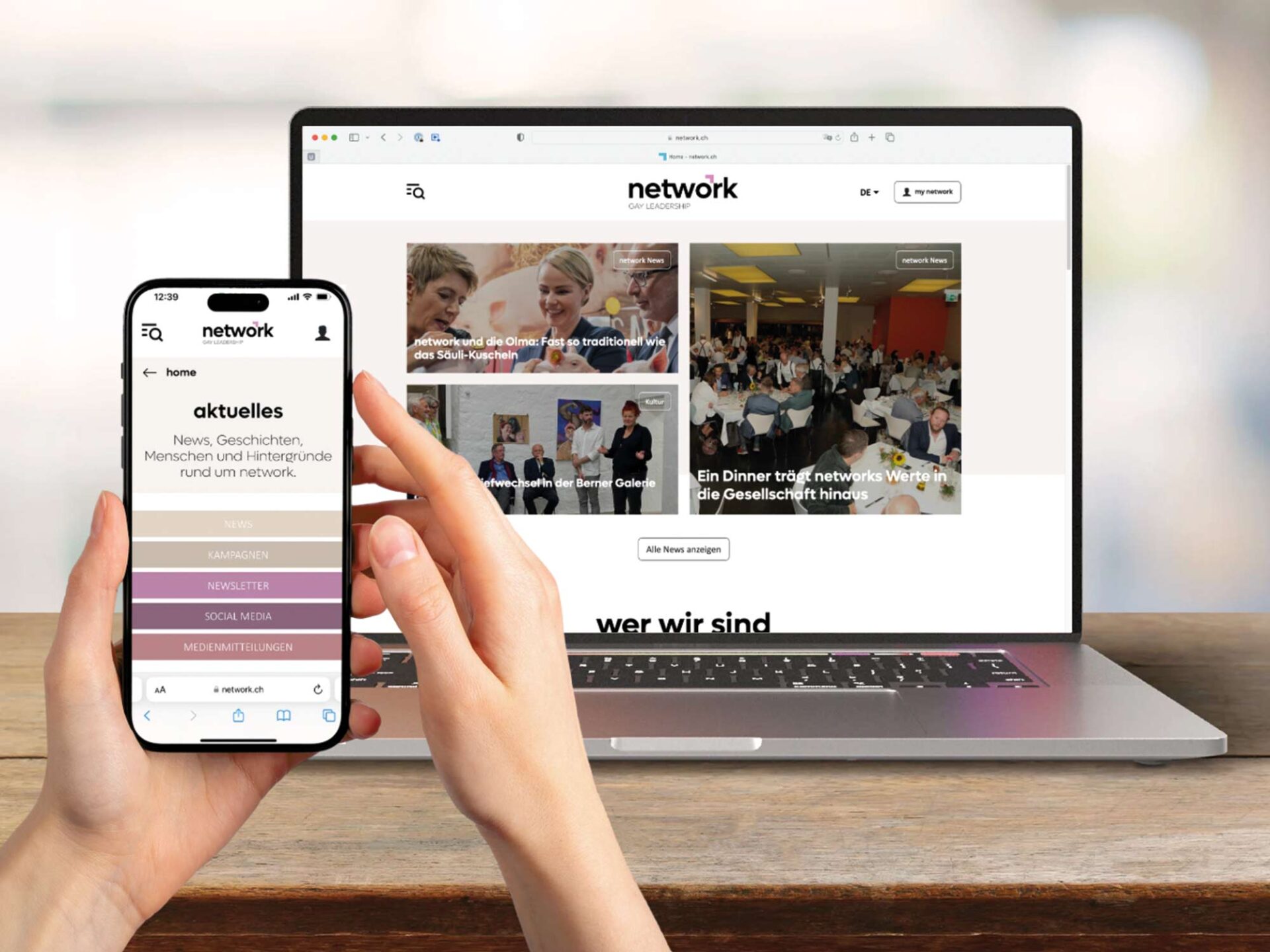Neue network Website